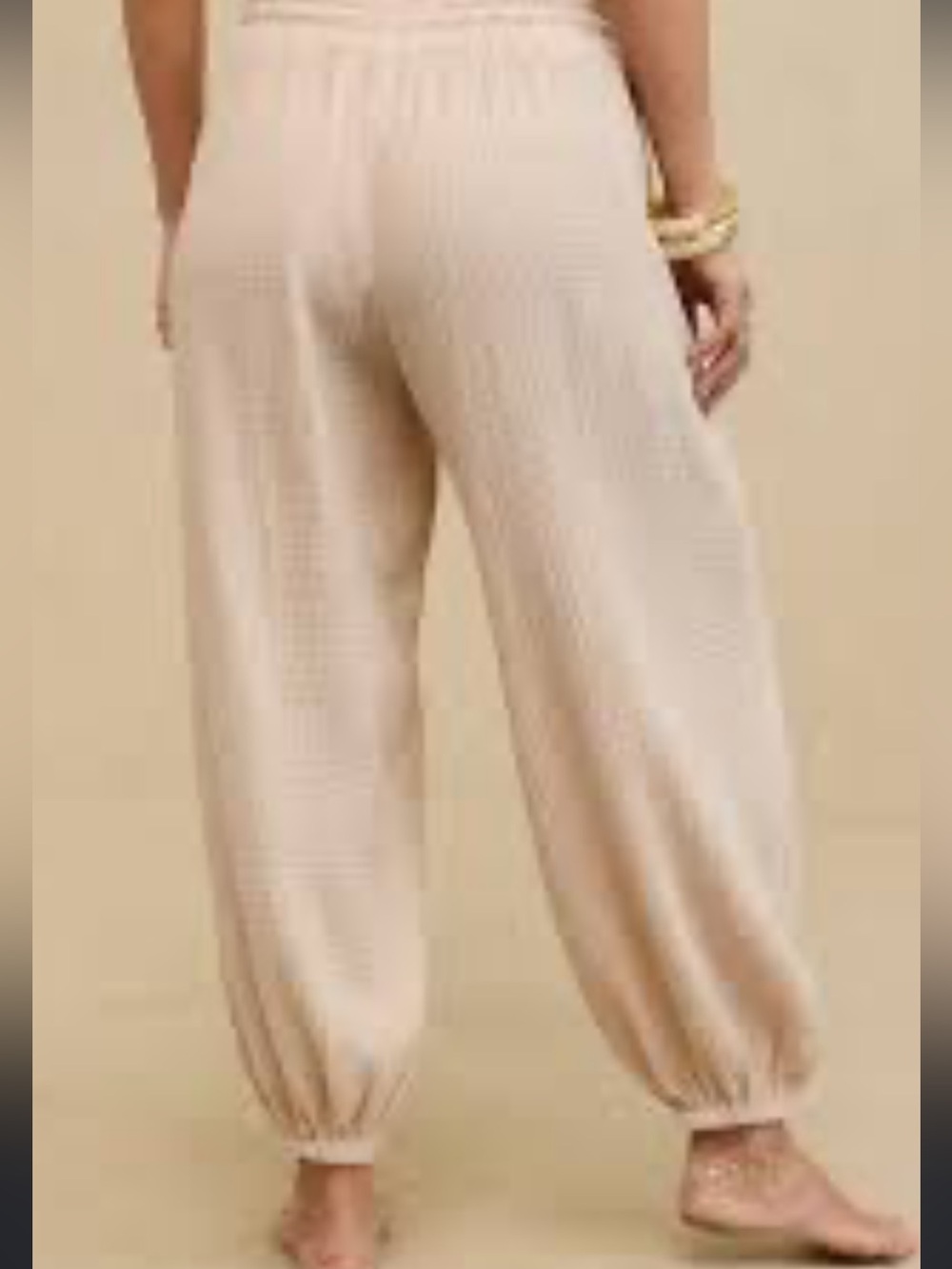aerie Pale Blue Cropped Gauze Ankle Pants